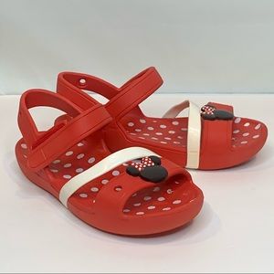 Disney Minnie Mouse Crocs Sandals Youth Girls J1